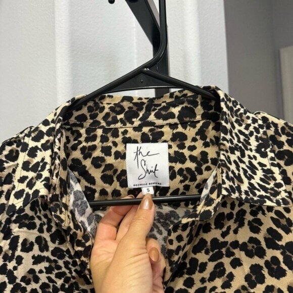 The Shirt By Rochelle Behrens Leopard Button Down Cheetah Size Small Minimalist - Picture 4 of 6